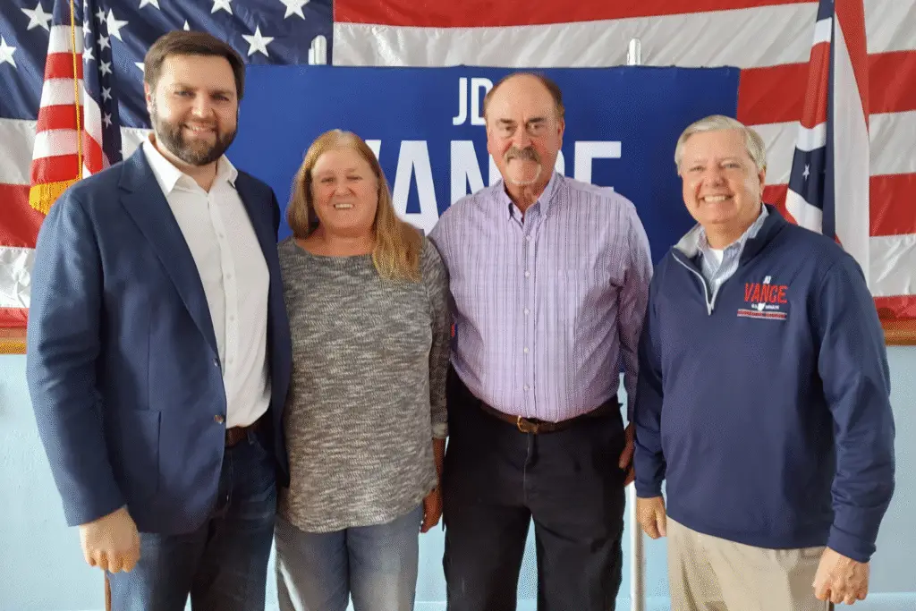 JD Vance Marlene Marvin and Lindsey Graham